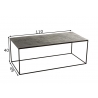Diivanilaud OXI must, 110x49xH40 cm