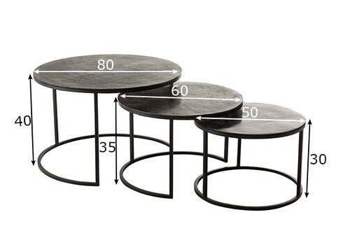 Abilaudade komplekt OXI must, 3 tk