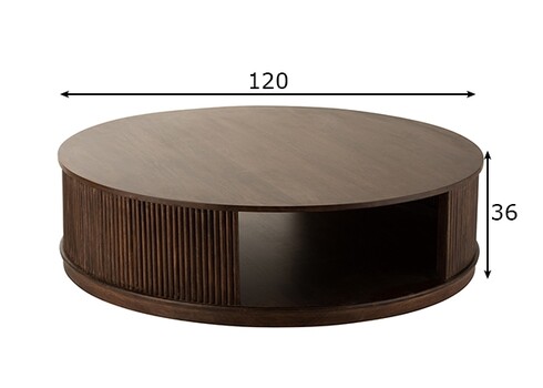 Diivanilaud REYI tumepruun, D120xH36 cm