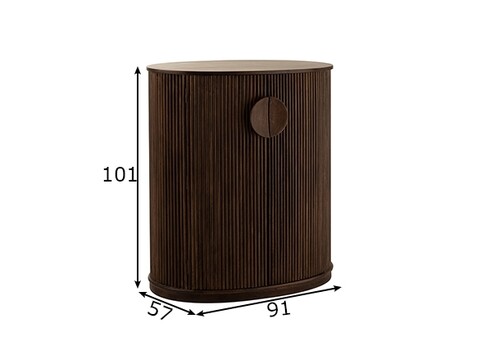 Kapp REYI tumepruun, 91x57xH101 cm