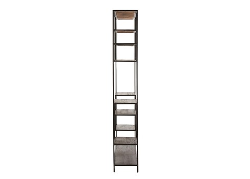 Riiul FIEN tumepruun / must, 120x30xH196 cm