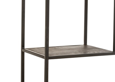 Riiul FIEN tumepruun / must, 120x30xH196 cm