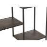 Riiul FIEN tumepruun / must, 120x30xH196 cm