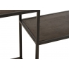 Riiul FIEN tumepruun / must, 120x30xH196 cm