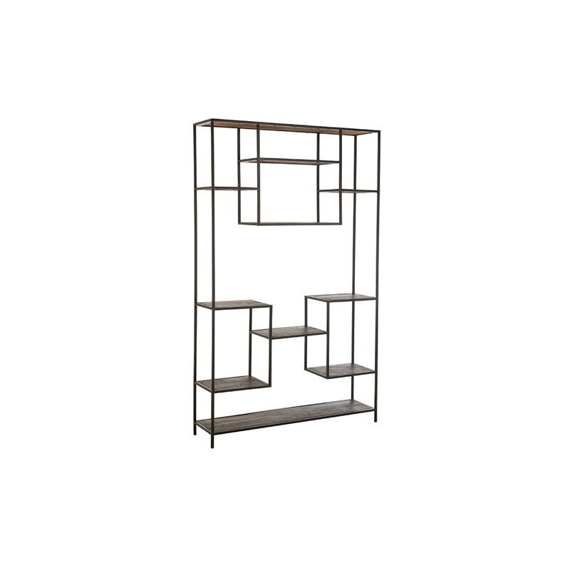 Riiul FIEN tumepruun / must, 120x30xH196 cm