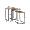 Abilaudade komplekt COBRE roostepruun / must, 3 tk