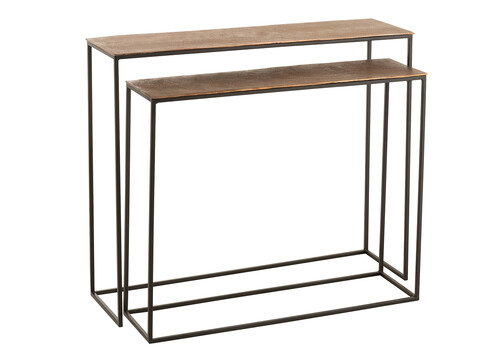 Konsoollaudade komplekt COBRE roostepruun / must, 2 tk