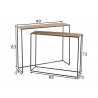 Konsoollaudade komplekt COBRE roostepruun / must, 2 tk