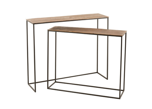 Konsoollaudade komplekt COBRE roostepruun / must, 2 tk