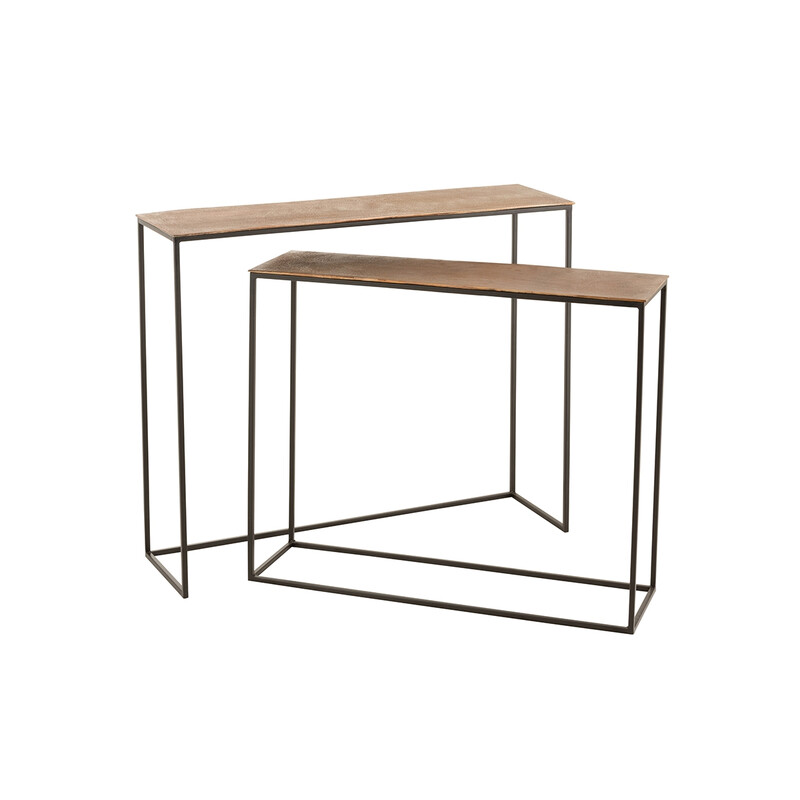 Konsoollaudade komplekt COBRE roostepruun / must, 2 tk