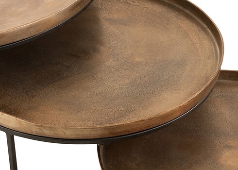 Abilaudade komplekt COBRE roostepruun / must, 3 tk