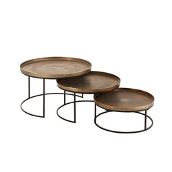 Abilaudade komplekt COBRE roostepruun / must, 3 tk