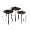 Abilaudade komplekt TRAY tumehall, 3 tk