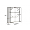 Riiul GRAN must, 181x40xH201 cm