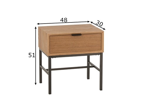 Öökapp PARAMO pruun / must, 48x30xH51 cm, 2 tk