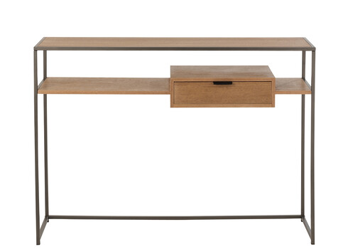 Konsoollaud PARAMO pruun / must, 120x30xH86 cm