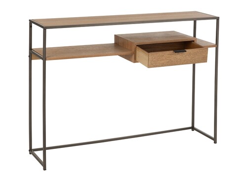 Konsoollaud PARAMO pruun / must, 120x30xH86 cm