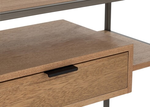 Konsoollaud PARAMO pruun / must, 120x30xH86 cm