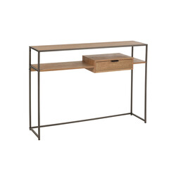 Konsoollaud PARAMO pruun / must, 120x30xH86 cm