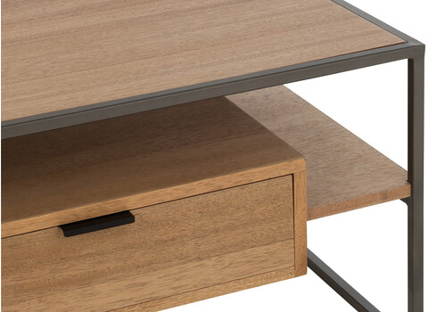 Diivanilaud PARAMO pruun / must, 120x60xH43 cm