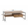 Diivanilaud PARAMO pruun / must, 120x60xH43 cm