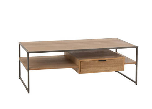 Diivanilaud PARAMO pruun / must, 120x60xH43 cm