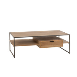 Diivanilaud PARAMO pruun / must, 120x60xH43 cm