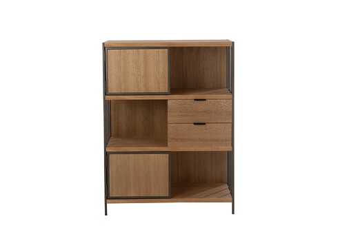 Kapp-riiul PARAMO pruun / must, 90x40xH121 cm