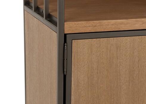 Kapp-riiul PARAMO pruun / must, 90x40xH121 cm