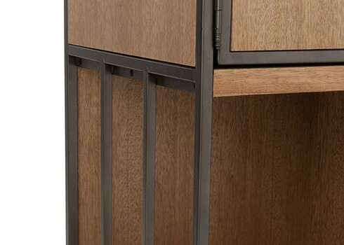 Kapp-riiul PARAMO pruun / must, 90x40xH121 cm