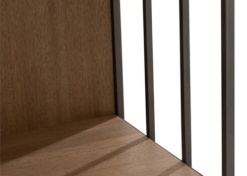 Kapp-riiul PARAMO pruun / must, 90x40xH121 cm