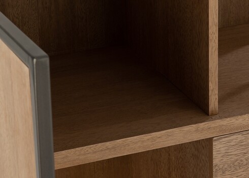 Kapp-riiul PARAMO pruun / must, 90x40xH121 cm