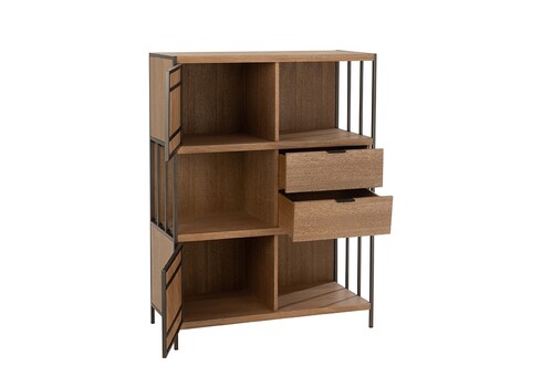 Kapp-riiul PARAMO pruun / must, 90x40xH121 cm