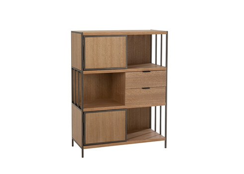 Kapp-riiul PARAMO pruun / must, 90x40xH121 cm