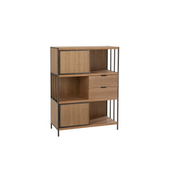 Kapp-riiul PARAMO pruun / must, 90x40xH121 cm