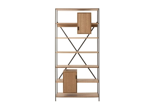 Kapp-riiul PARAMO pruun / must, 95x39xH201 cm