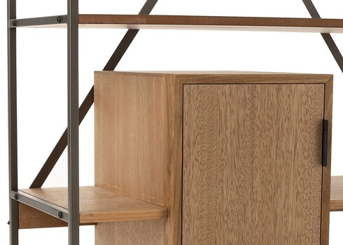 Kapp-riiul PARAMO pruun / must, 95x39xH201 cm