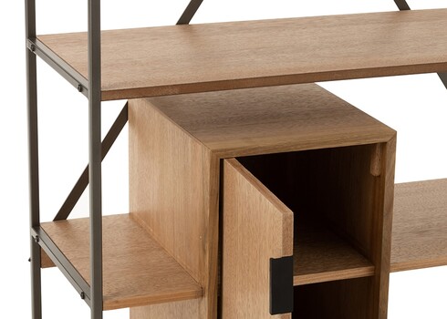 Kapp-riiul PARAMO pruun / must, 95x39xH201 cm