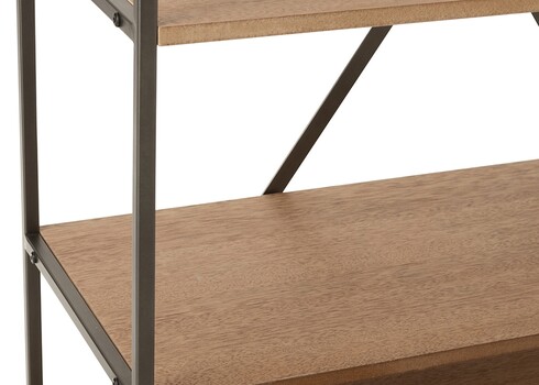 Kapp-riiul PARAMO pruun / must, 95x39xH201 cm