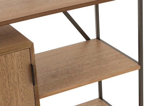 Kapp-riiul PARAMO pruun / must, 95x39xH201 cm