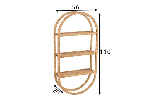 Seinariiul REDA pruun, 56x20xH110 cm