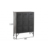 Kapp ESCUELA must, 86x42xH113 cm