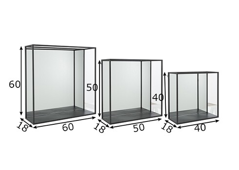 Seinariiulite komplekt CUADRO must, 3 tk