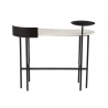 Konsoollaud FERRO valge marmor / must, 110x60xH90 cm