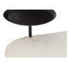 Konsoollaud FERRO valge marmor / must, 110x60xH90 cm