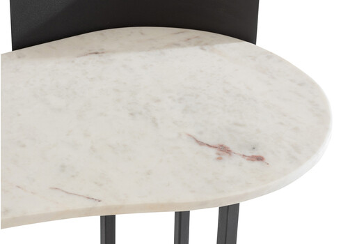 Konsoollaud FERRO valge marmor / must, 110x60xH90 cm