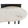 Konsoollaud FERRO valge marmor / must, 110x60xH90 cm