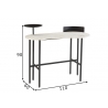 Konsoollaud FERRO valge marmor / must, 110x60xH90 cm