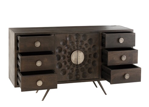 Kummut ETNIC tumepruun, 150x40xH69 cm