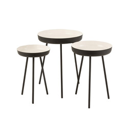 Abilaudade komplekt TRAY valge / must, 3 tk